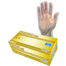 RONCO Poly Disposable Gloves, Small