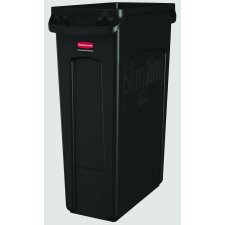 Rubbermaid® Slim Jim® Vented Waste Container, Black