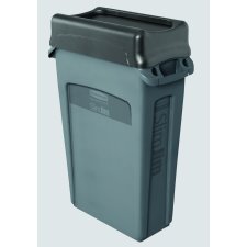 Rubbermaid Slim Jim Swinglid Waste Container Top, Black