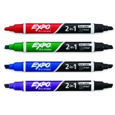 Expo 2-in-1 Dry Erase Markers, Chisel