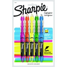 Sharpie Liquid Pen Highlighters, Assorted 5/pkg