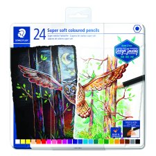 Staedtler® Super Soft Coloured Pencils, 24/Tin