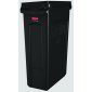 Rubbermaid Slim Jim Vented Waste Container, Black