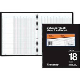 Blueline A767 Series Columnar Books, 18 Columns