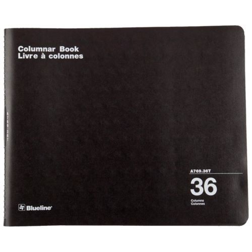 Blueline A769 Series Columnar Books, 36 Columns