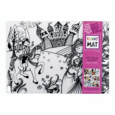 Funny Mat Table Top Colouring Mat, Prince & Princess
