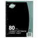 Hilroy 1 Subject Notebook, 3-hole Punched, 10-1/2" x 8", 80 pages, Red