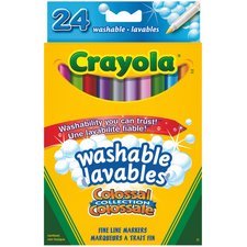 Crayola Washable Markers, Fine Tip, 24