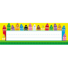 Desk Toppers Name Plates, Colourful Crayons