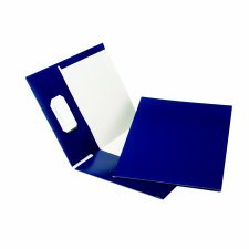 Oxford 100% Recycled High Gloss Folders, Navy