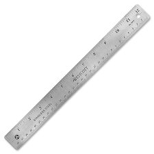 Business Source Steel Ruler, 30cm/12"