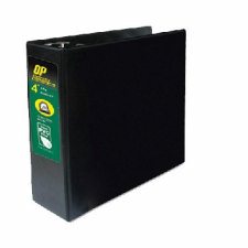 Basics D-Ring Binders, 4", Black