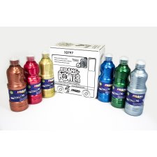 Prang Ready-To-Use Tempera Paint, Metallic Colours