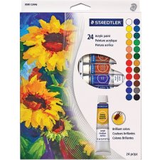 Staedtler Acrylic Paint Tubes, 24 Colours