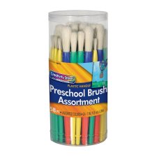 Plastic Handle Brush Classroom Packs, Preschool Brush Assortment