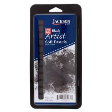 Jackson Pastel Sketch Stick,?Black, Set of 12