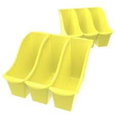 Small Book Bin,Yellow, 6/pack