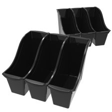 Small Book Bin,Black, 6/pack