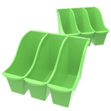 Small Book Bin,Green, 6/pack
