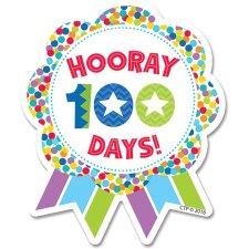 Creative Teaching "Hooray 100 Days!" Ribbon Reward Badges