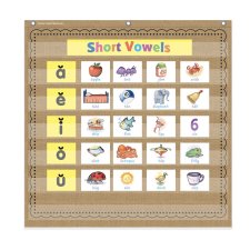 Burlap 7 Pocket Chart