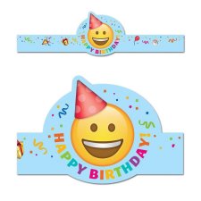 Emoji Fun Happy Birthday Crown, 24"x6-1/2", 30/pkg