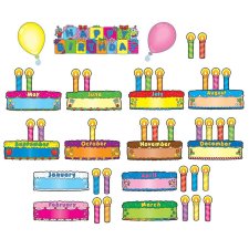 Carson-Dellosa Birthday Cakes Mini Bulletin Board Set