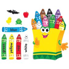 TREND Colourful Crayons Bulletin Board Set