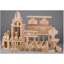 Stock Wooden Toys Hardwood Unit Blocks 118pc