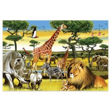 African Plains Floor Puzzle, 36" x 24",?36 pcs.