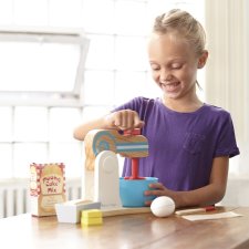 Melissa & Doug Wooden Make-a-Cake Mixer Set