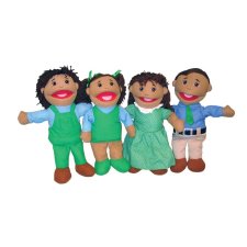 Cre8tive Minds Brown Family Puppet Set