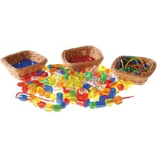 Constructive Playthings Giant Transparent Stringing Beads