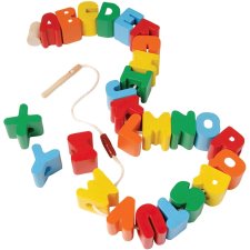 Cre8tive Minds Wooden Alphabet Lacing Beads