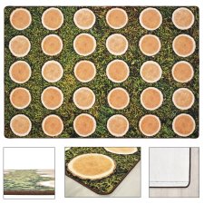 Pixel Perfect Collection??Tree Rounds Seating Rug?- 6 x?9 ft.