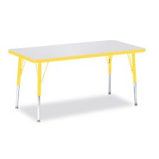 Berries Rectangle Activity Table 24" x 48", 15-24"H Grey/Yellow