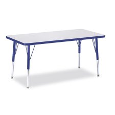 Berries Rectangle Activity Table 24" x 48", 15-24"H Grey/Blue