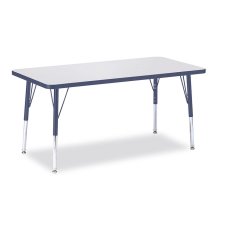 Berries Rectangle Activity Table 24" x 48", 15-24"H Grey/Navy