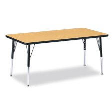 Jonticraft Berries Rectangle Activity Table, Oak, 30"x 60"