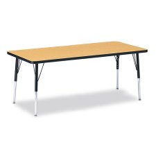 Berries Rectangle Activity Table 30" x 72", 15-24"H Oak