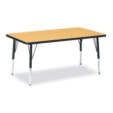 Berries Rectangle Activity Table 30" x 48", 15-24"H Oak