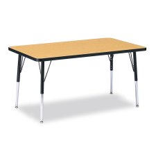 Berries Rectangle Activity Table 30" x 48", 24-31"H Oak