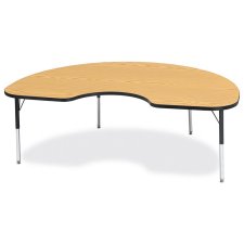 Berries Kidney Activity Table 48" x 72", 15-24"H Oak