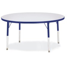 Berries Round Activity Table 48", 15-24"H Grey/Blue