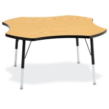 Berries Clover Activity Table 48", 24-31"H Oak