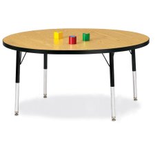 Berries Round Activity Table 48", 15-24"H Oak