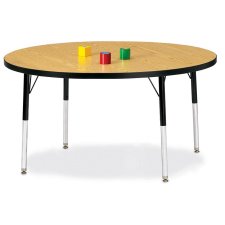 Berries Round Activity Table 48", 24-31"H Oak