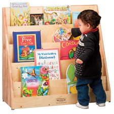 Stock Wooden Toys Hardwood Toddler Library Display Case