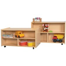 Stock Wooden Toys Double-Sided Storage Unit 24"H Maple