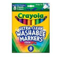 Crayola Ultra-Clean Washable Markers, 8 per package